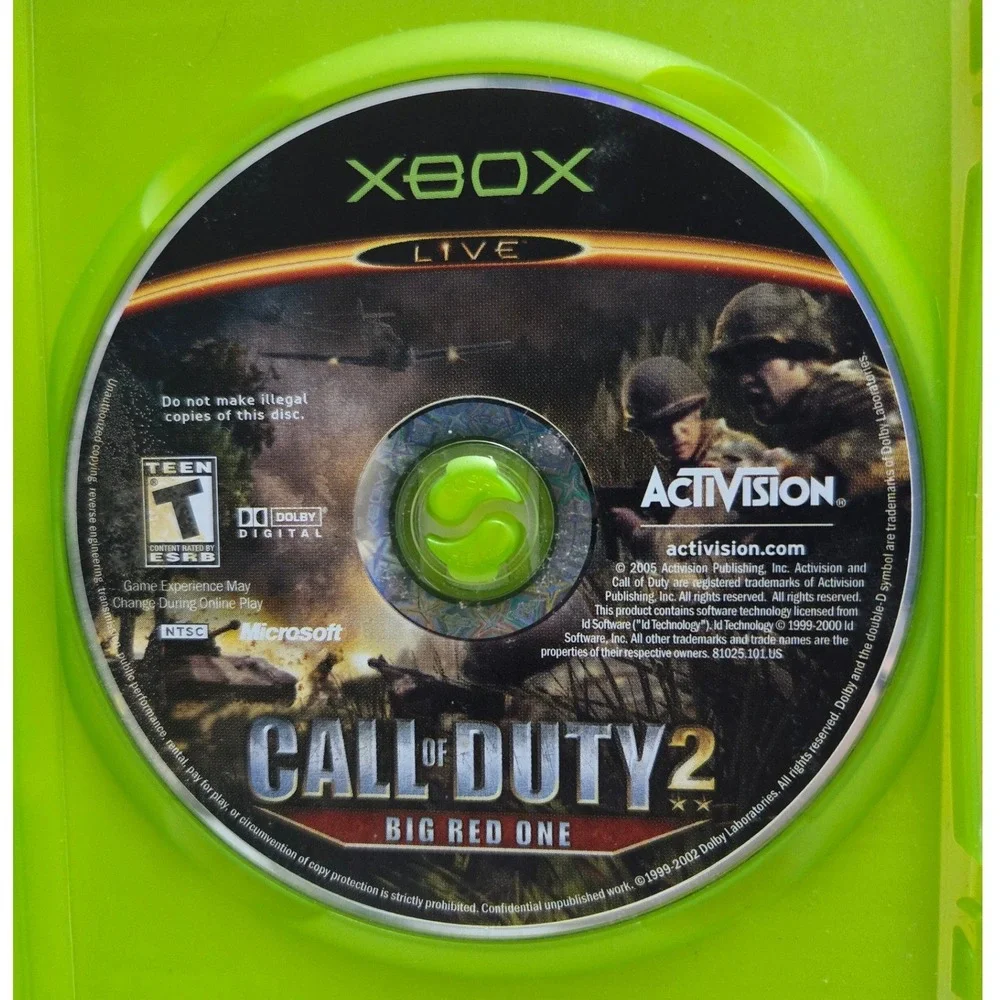 Call of Duty 2‎ Big Red One & COD 4 Modern Warfare GOTY Bundle - Xbox- 2 Games